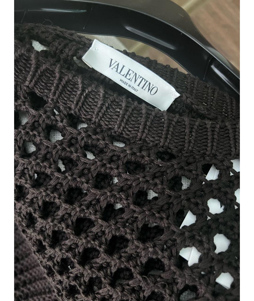 VALENTINO Коричневый хлопковый джемпер / свитер, фото 7