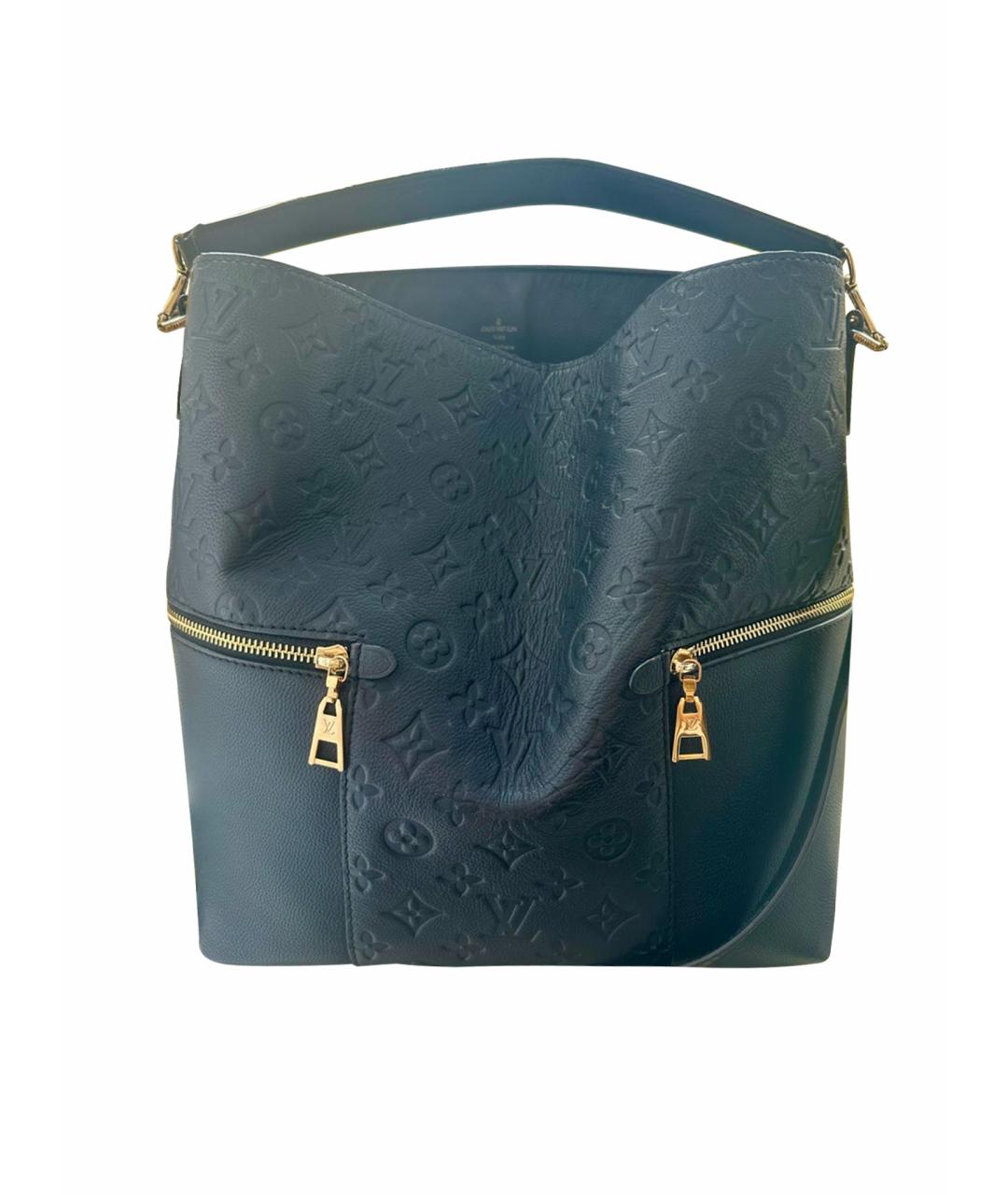 LOUIS VUITTON Черная кожаная сумка тоут, фото 1