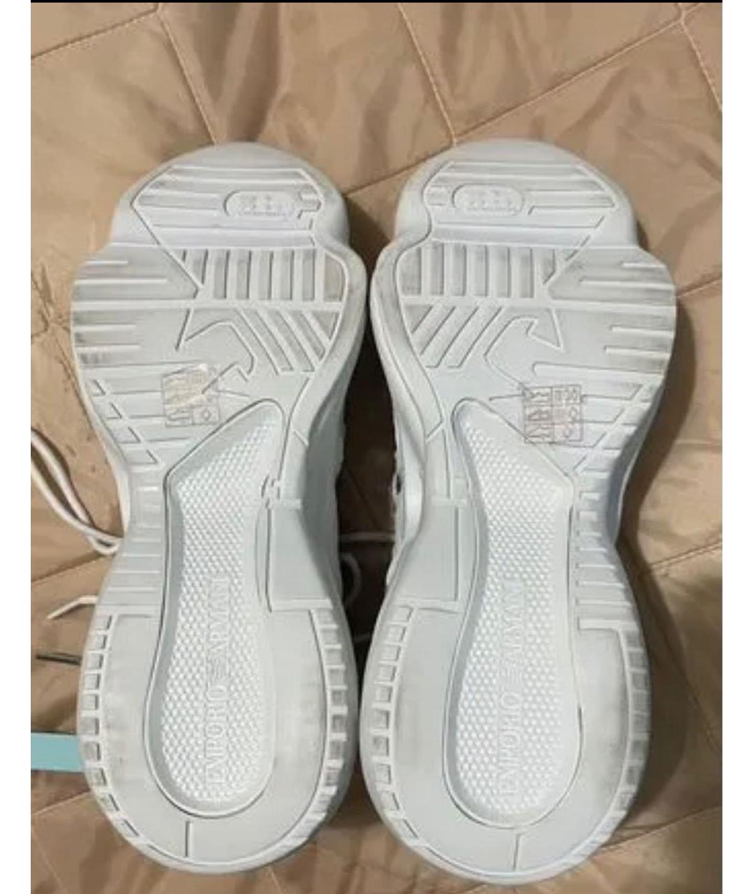 EMPORIO ARMANI Белые кожаные кроссовки, фото 5