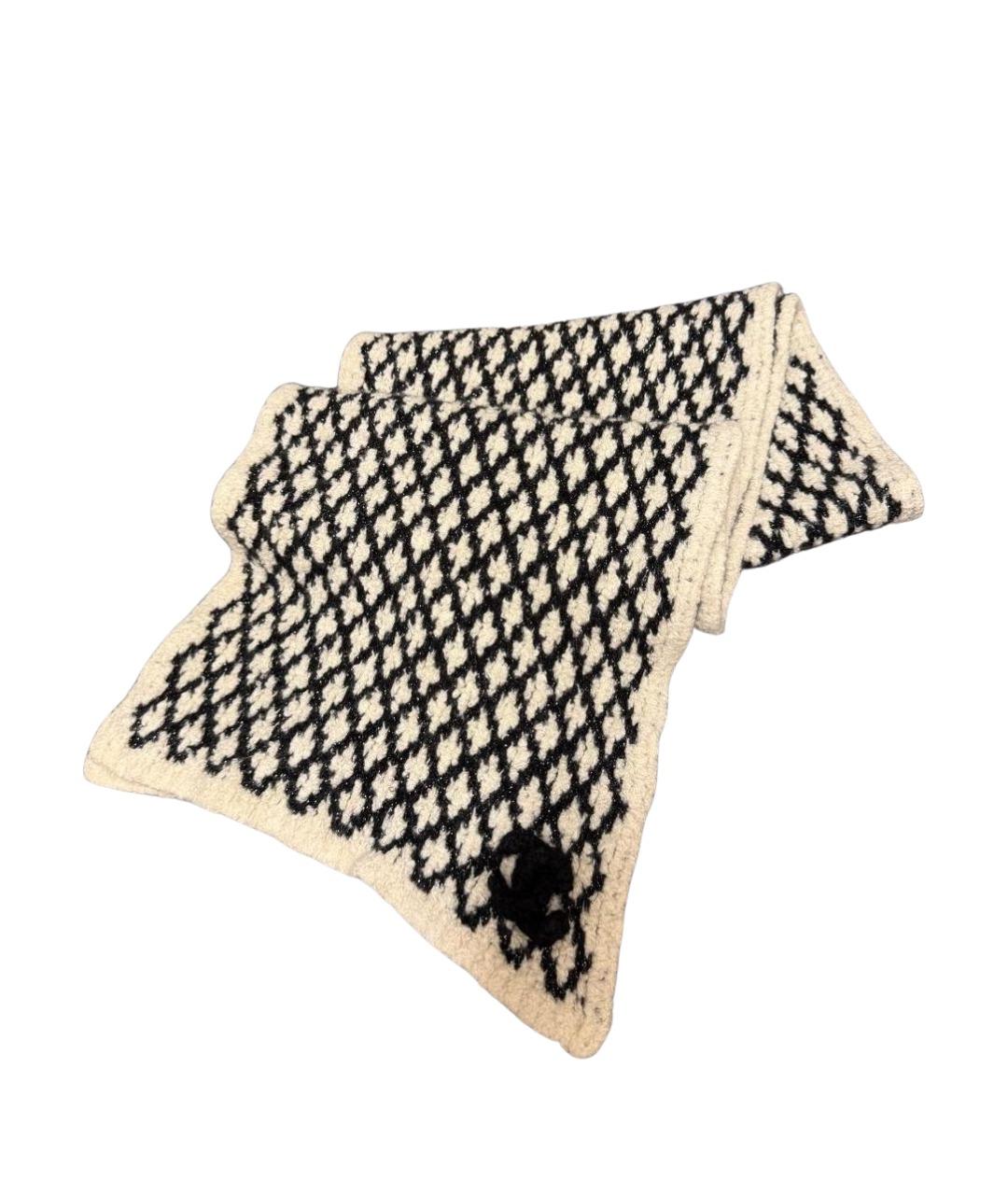 CHANEL Черный кашемировый шарф, фото 1