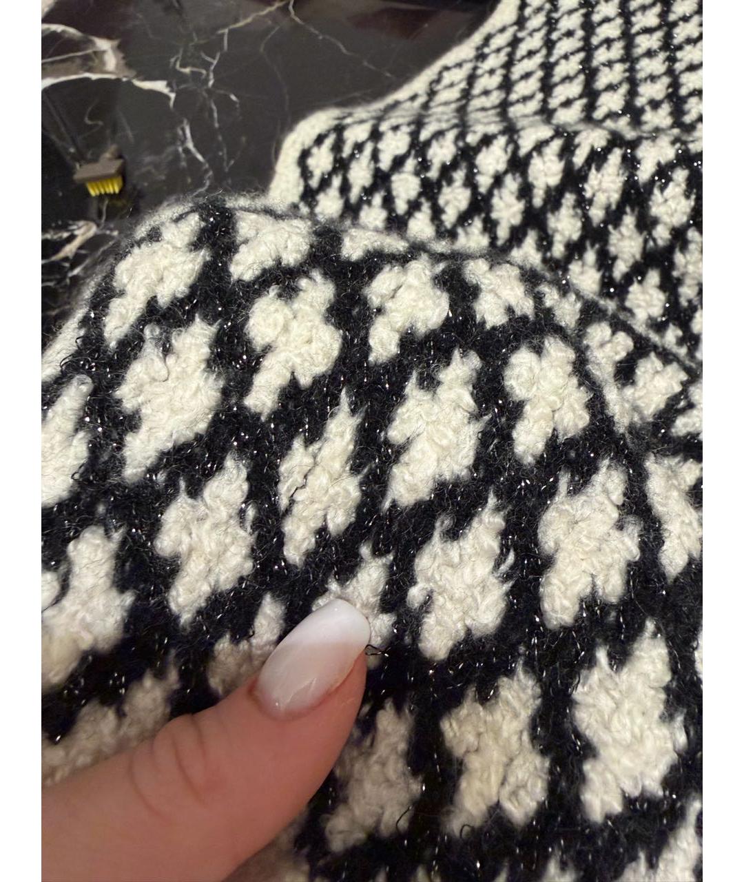 CHANEL Черный кашемировый шарф, фото 4