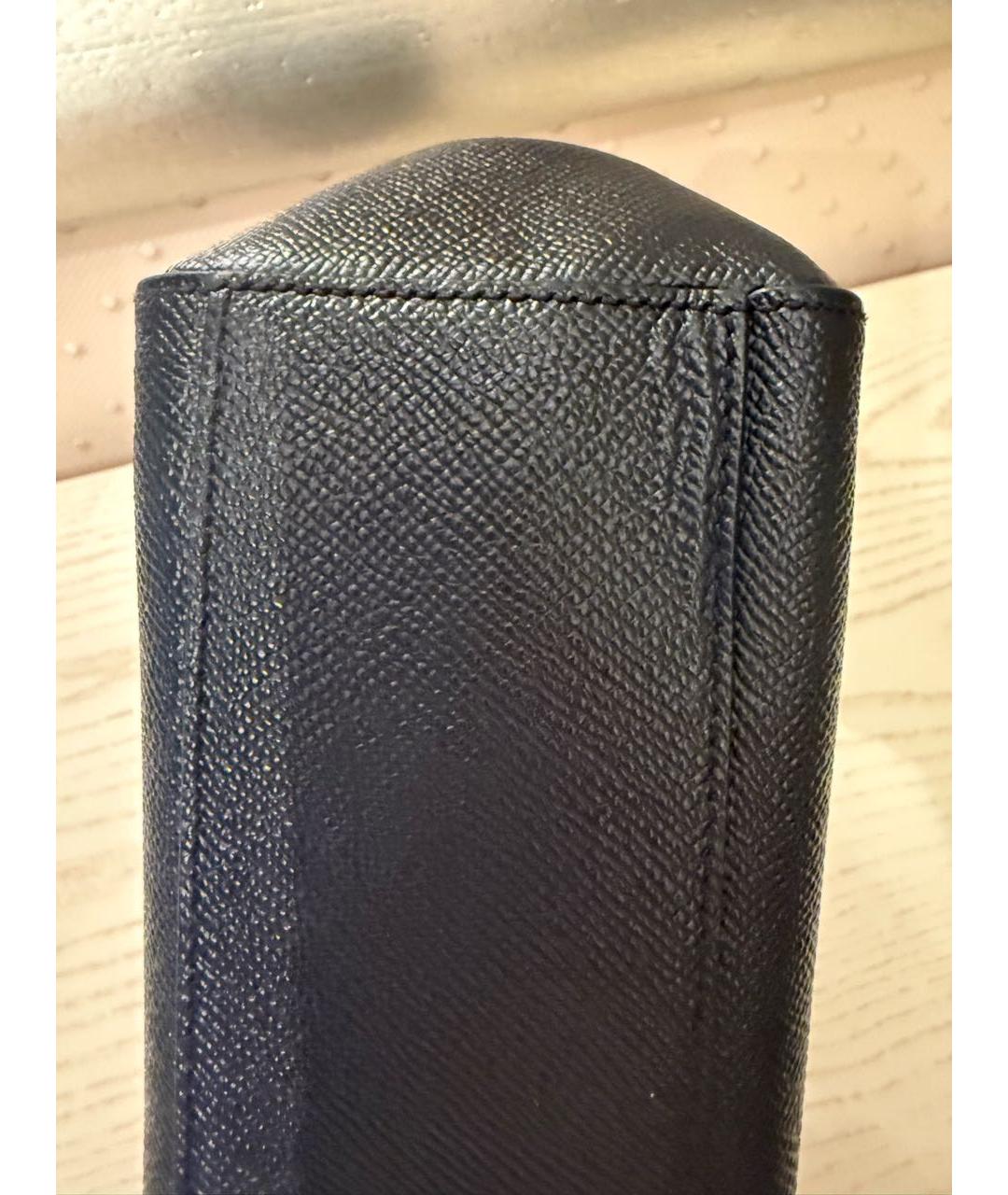 DOLCE&GABBANA Черная кожаная сумка с короткими ручками, фото 6