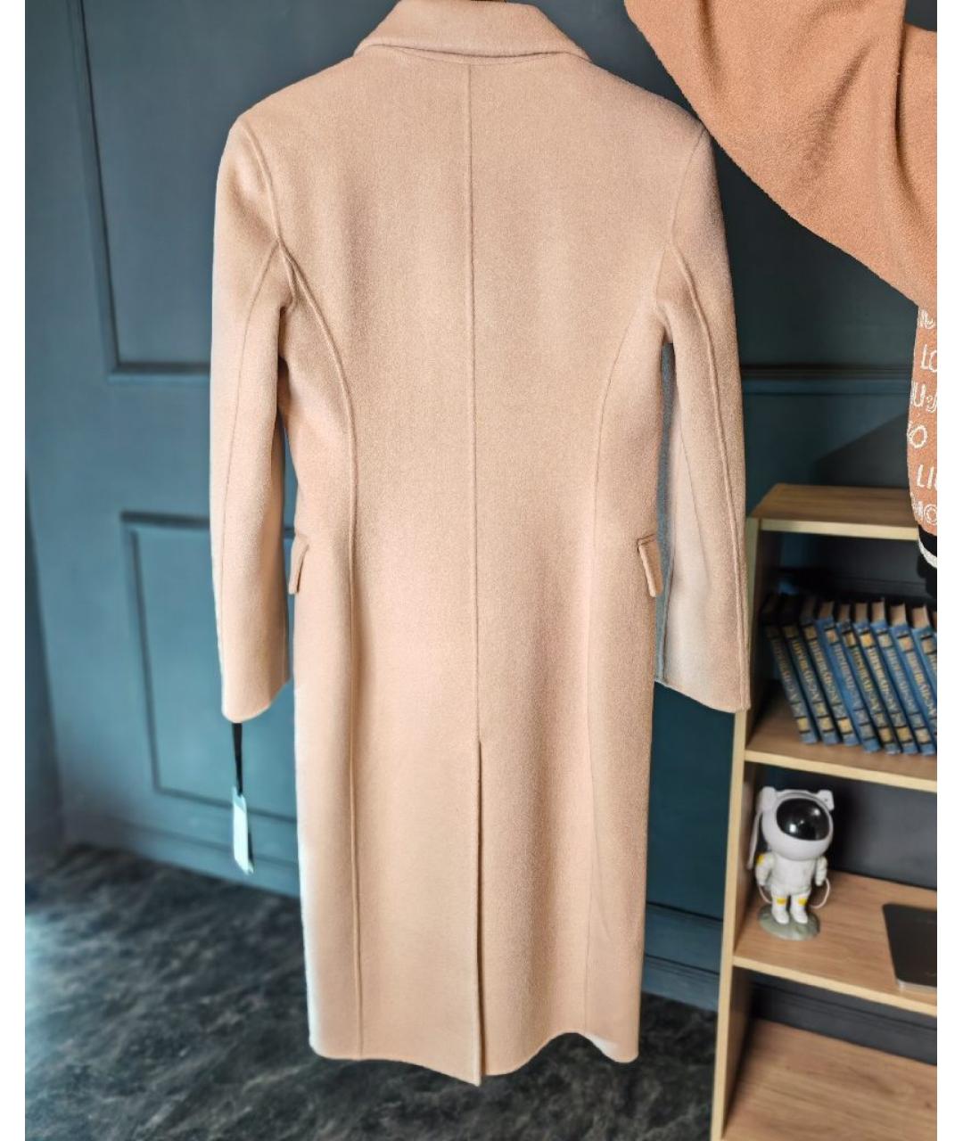 PINKO Бежевое шерстяное пальто, фото 2
