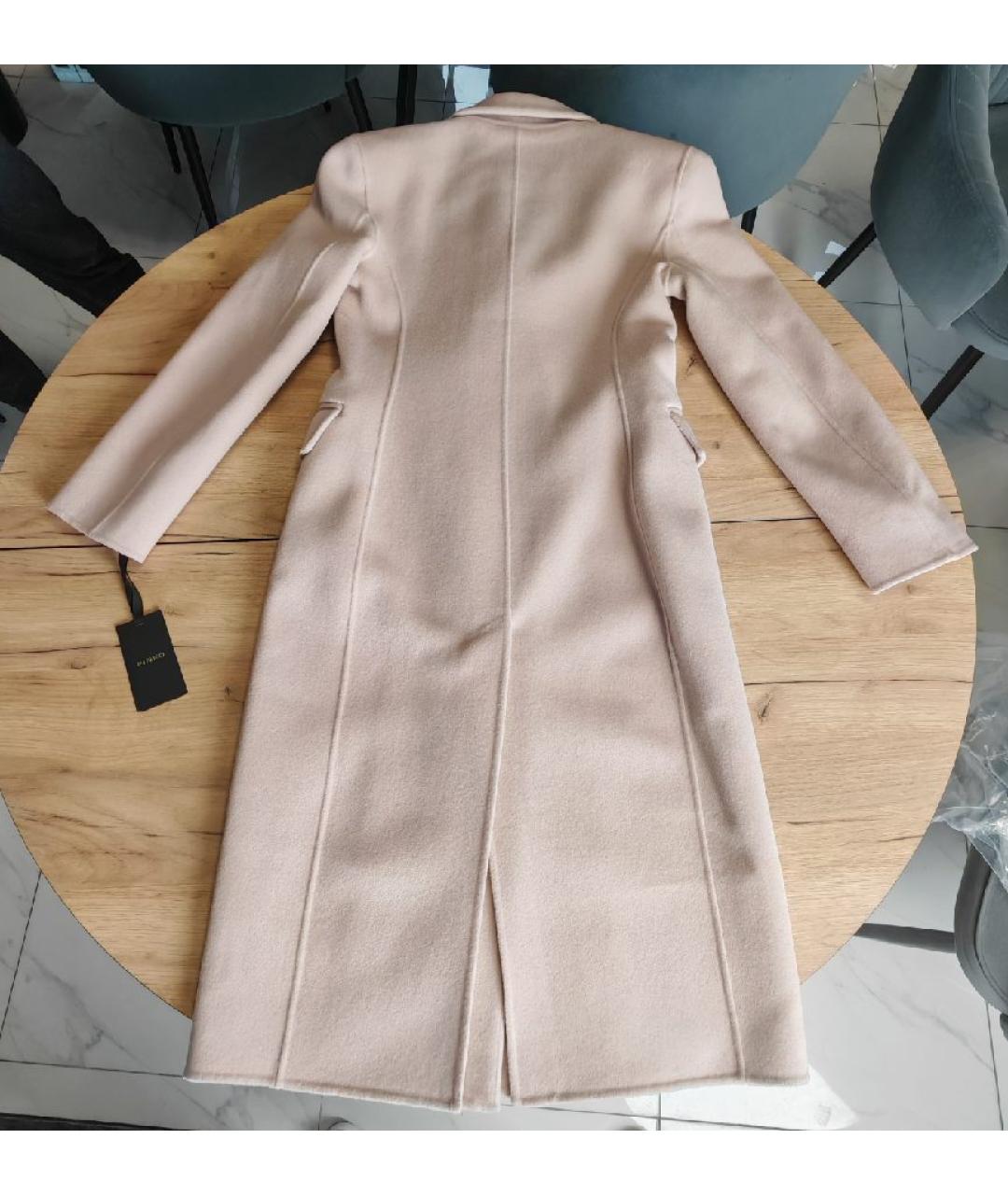PINKO Бежевое шерстяное пальто, фото 6