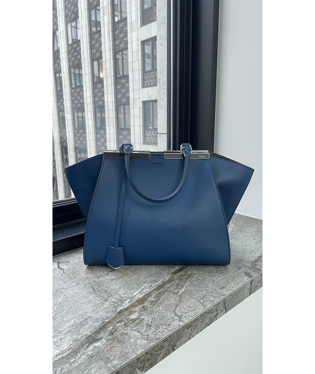 FENDI Синяя кожаная сумка через плечо, фото 8