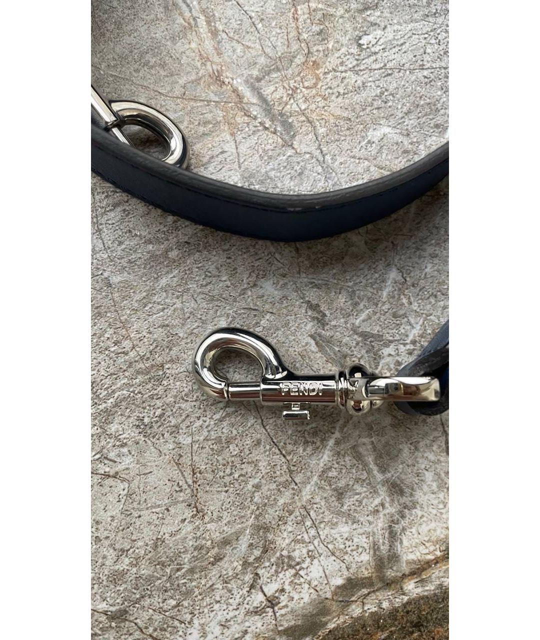 FENDI Синяя кожаная сумка через плечо, фото 4