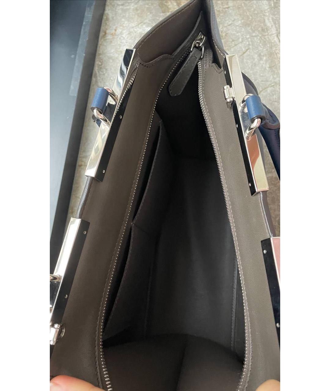 FENDI Синяя кожаная сумка через плечо, фото 3