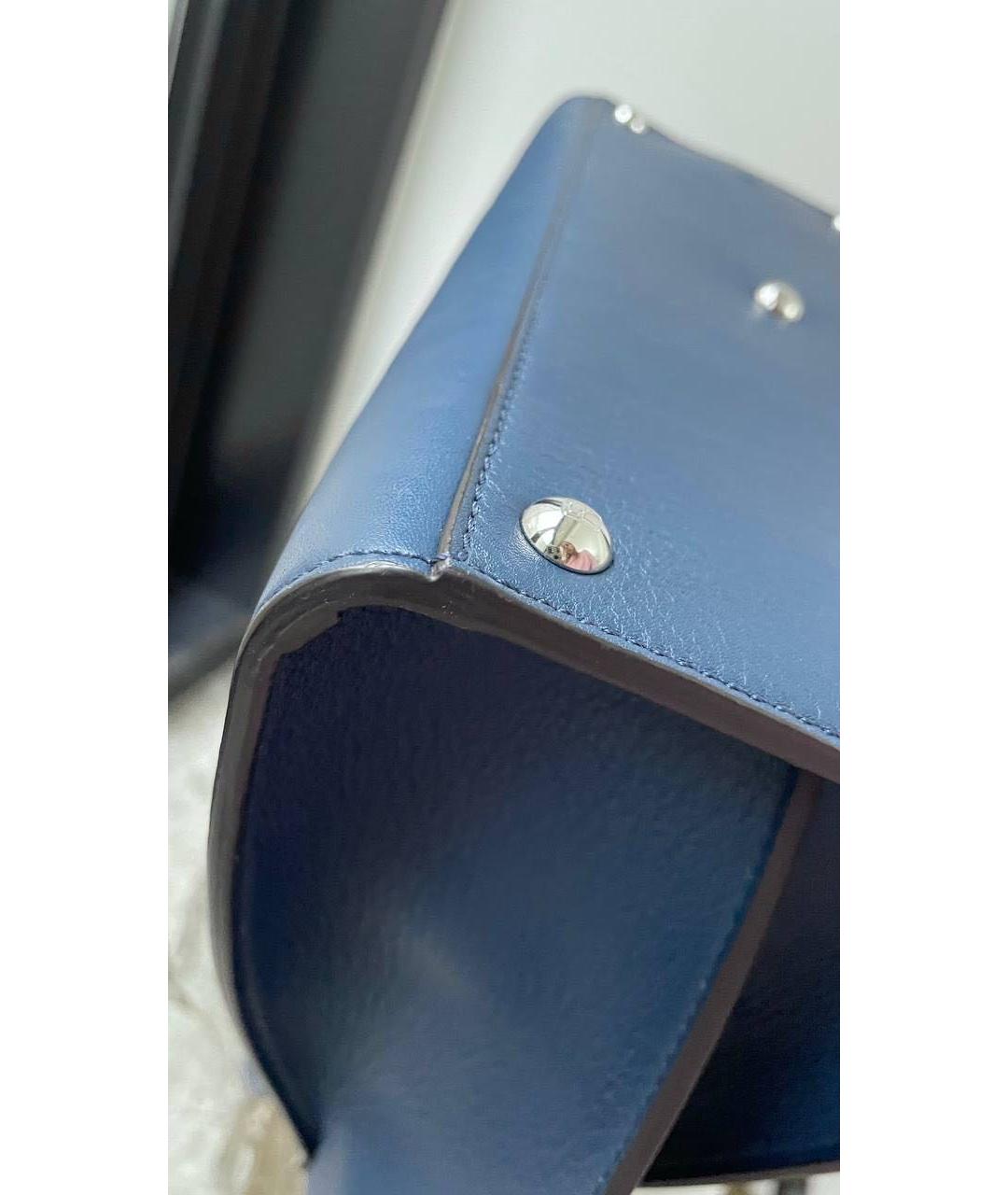 FENDI Синяя кожаная сумка через плечо, фото 7