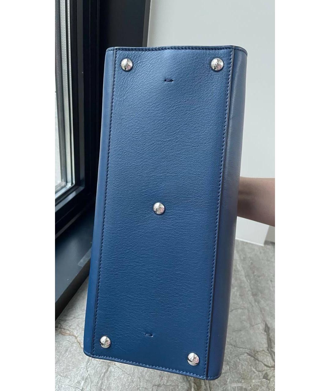 FENDI Синяя кожаная сумка через плечо, фото 5