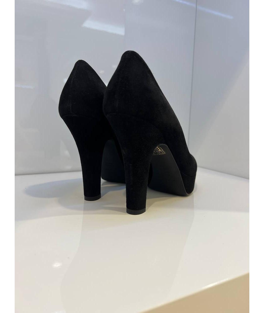 DOLCE&GABBANA Черные замшевые туфли, фото 3