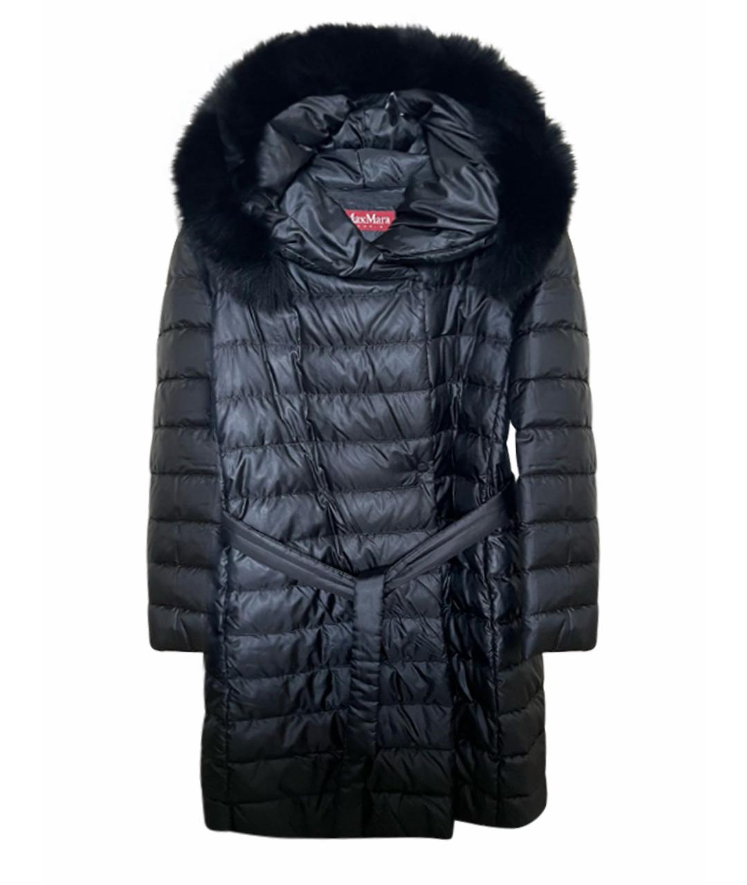 MAX MARA STUDIO Черный полиэстеровый пуховик, фото 1