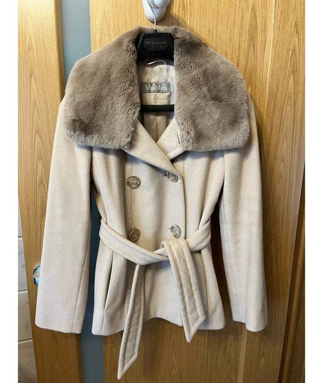 MAX MARA Бежевая шерстяная куртка, фото 5