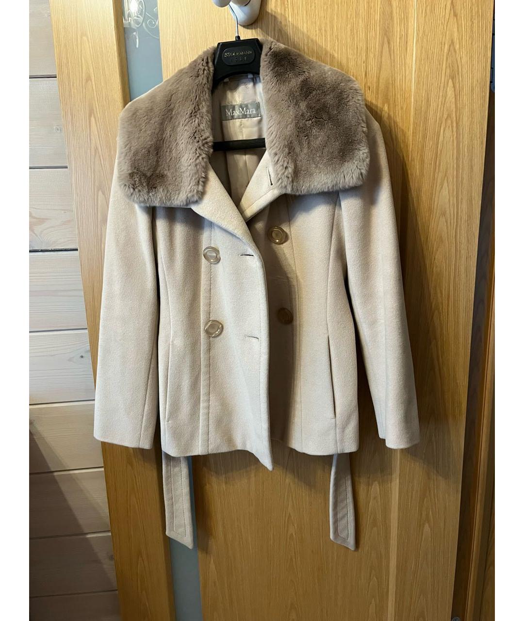 MAX MARA Бежевая шерстяная куртка, фото 4