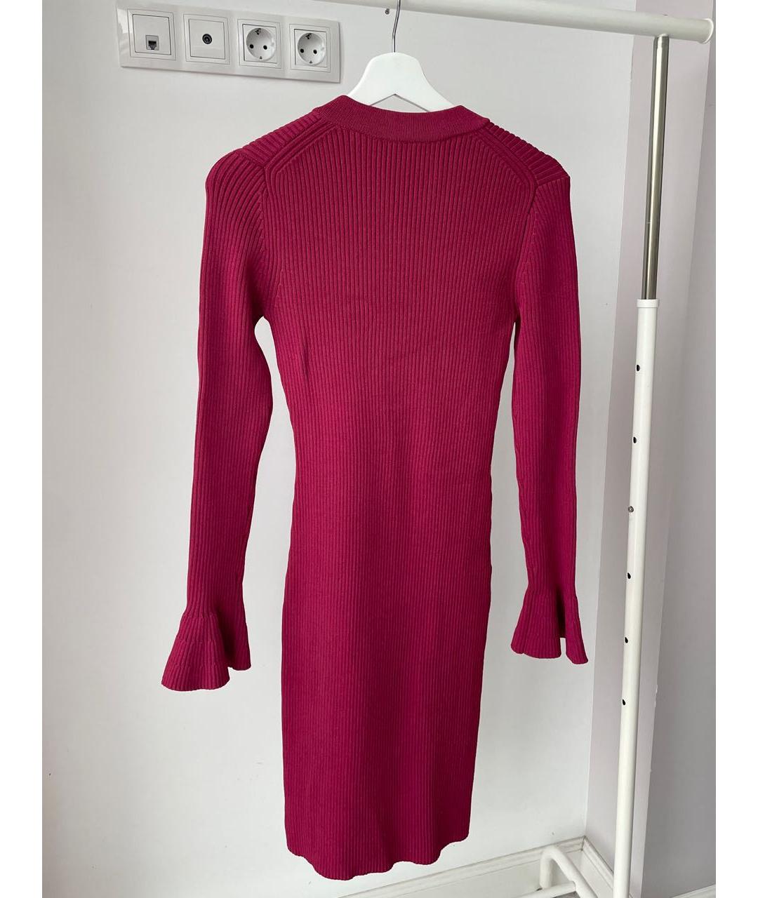 MICHAEL KORS Бордовое вискозное коктейльное платье, фото 2