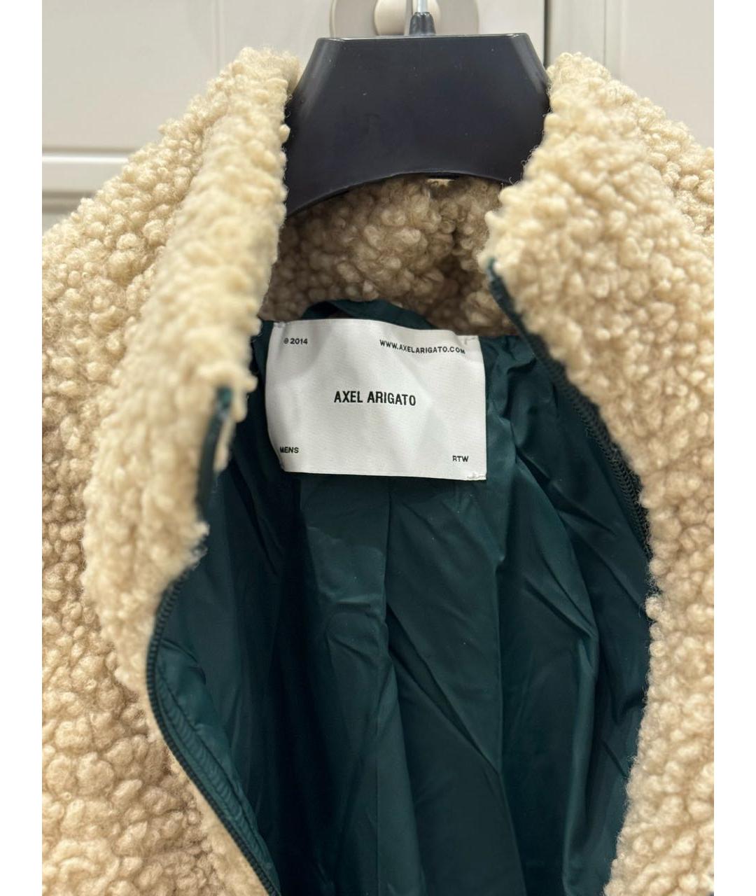 AXEL ARIGATO Бежевая полиэстеровая куртка, фото 4