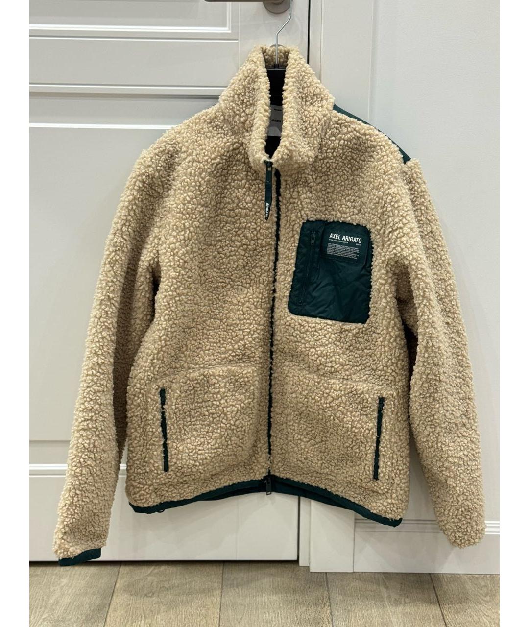 AXEL ARIGATO Бежевая полиэстеровая куртка, фото 6