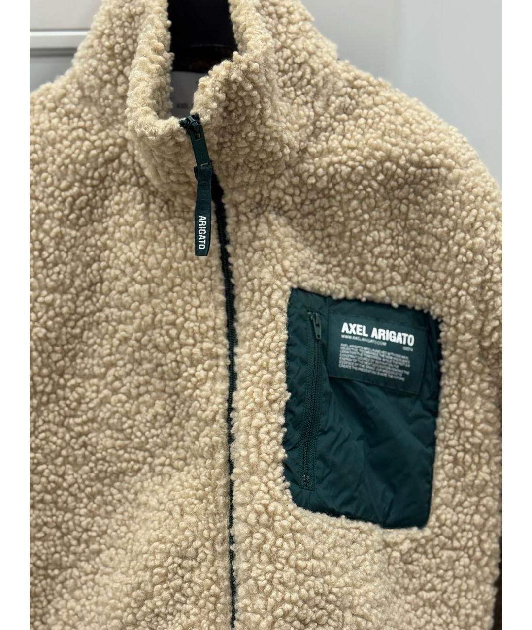 AXEL ARIGATO Бежевая полиэстеровая куртка, фото 3