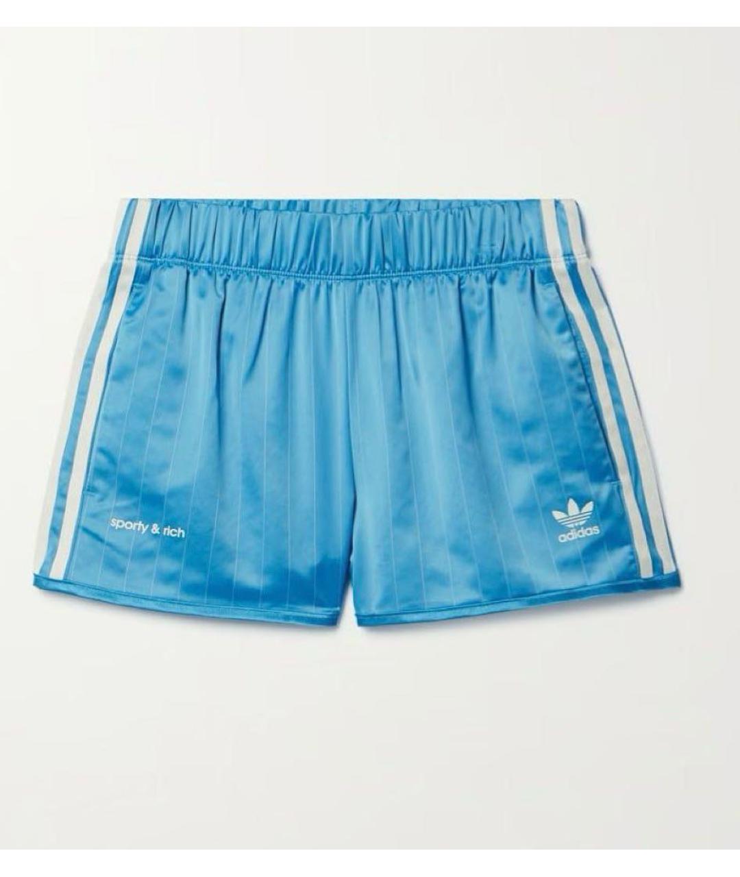 SPORTY AND RICH Голубые синтетические шорты, фото 4