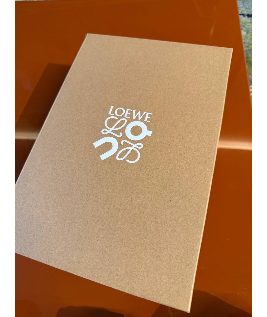 LOEWE Белые текстильные кроссовки, фото 4