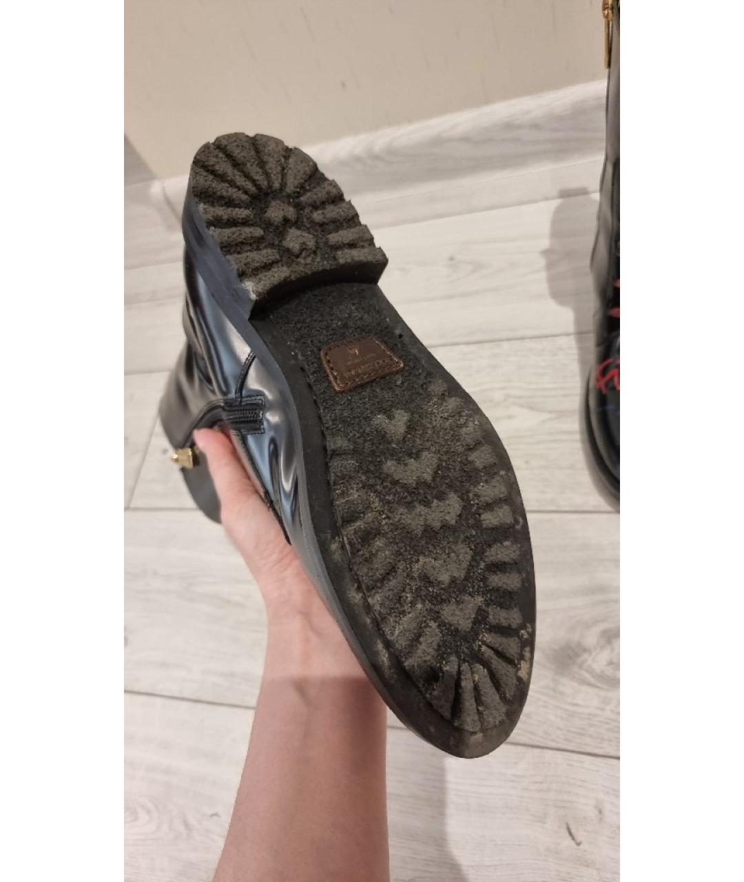 DOLCE&GABBANA Черные кожаные ботинки, фото 4