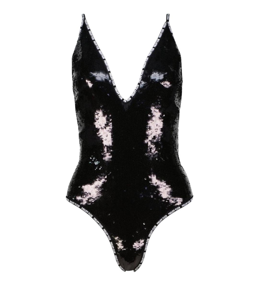 PHILIPP PLEIN Черный полиэстеровый купальник, фото 1