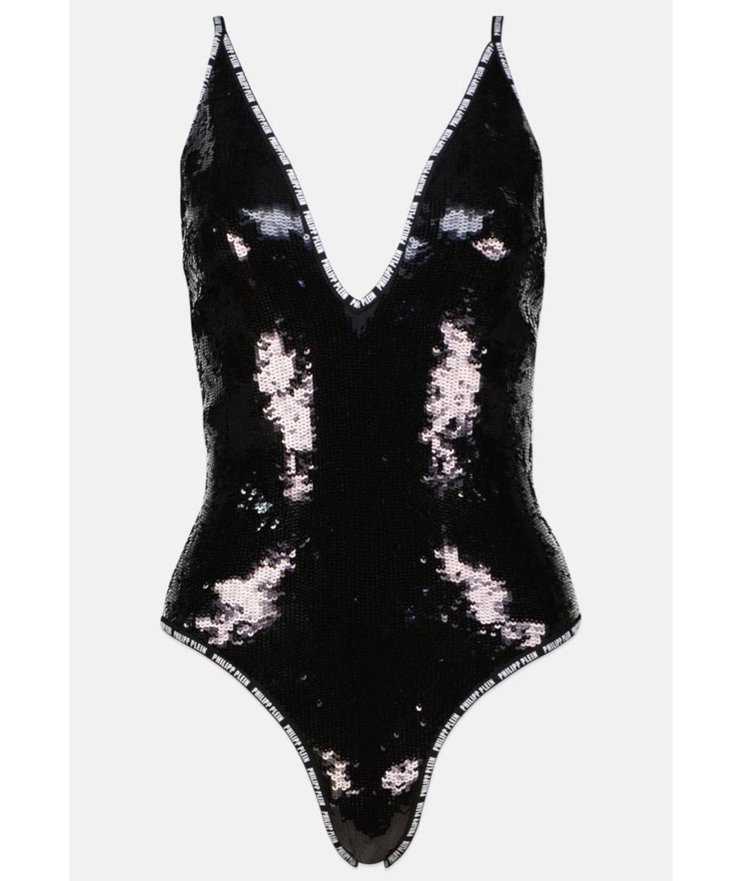 PHILIPP PLEIN Черный полиэстеровый купальник, фото 3