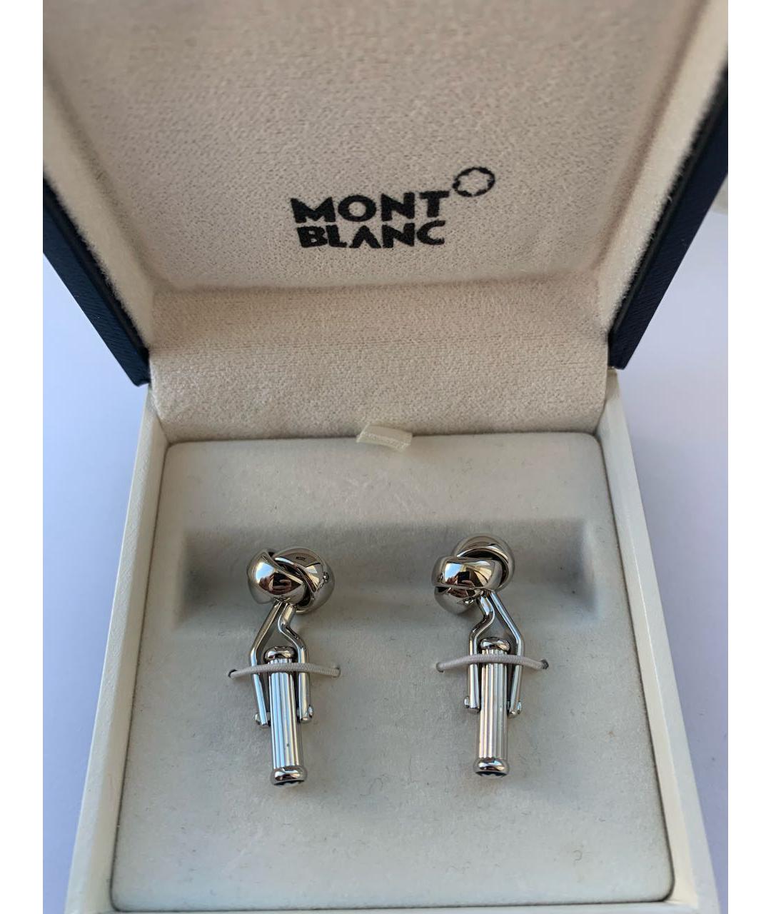 MONTBLANC Серебряные металлические запонки, фото 5