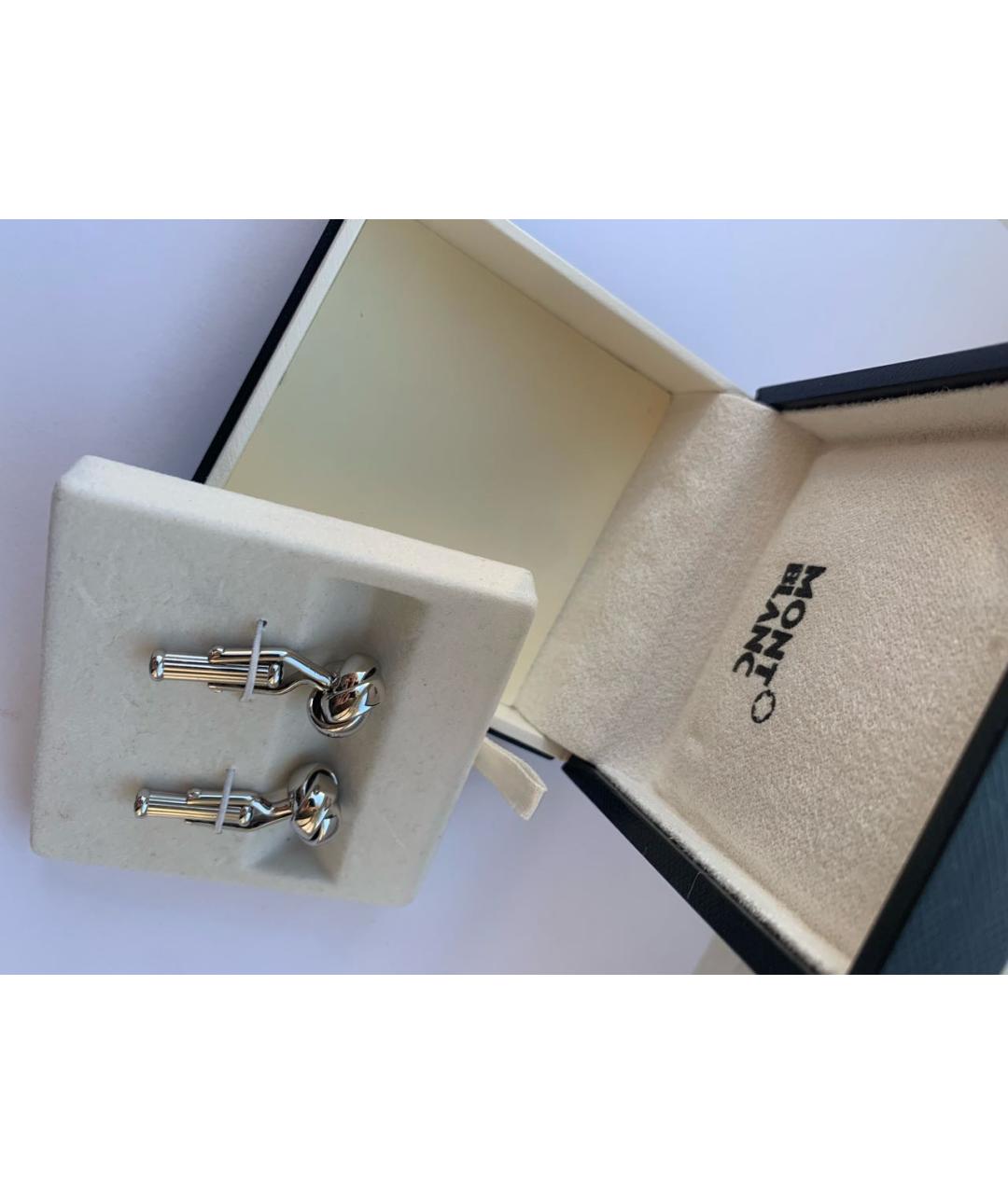 MONTBLANC Серебряные металлические запонки, фото 4