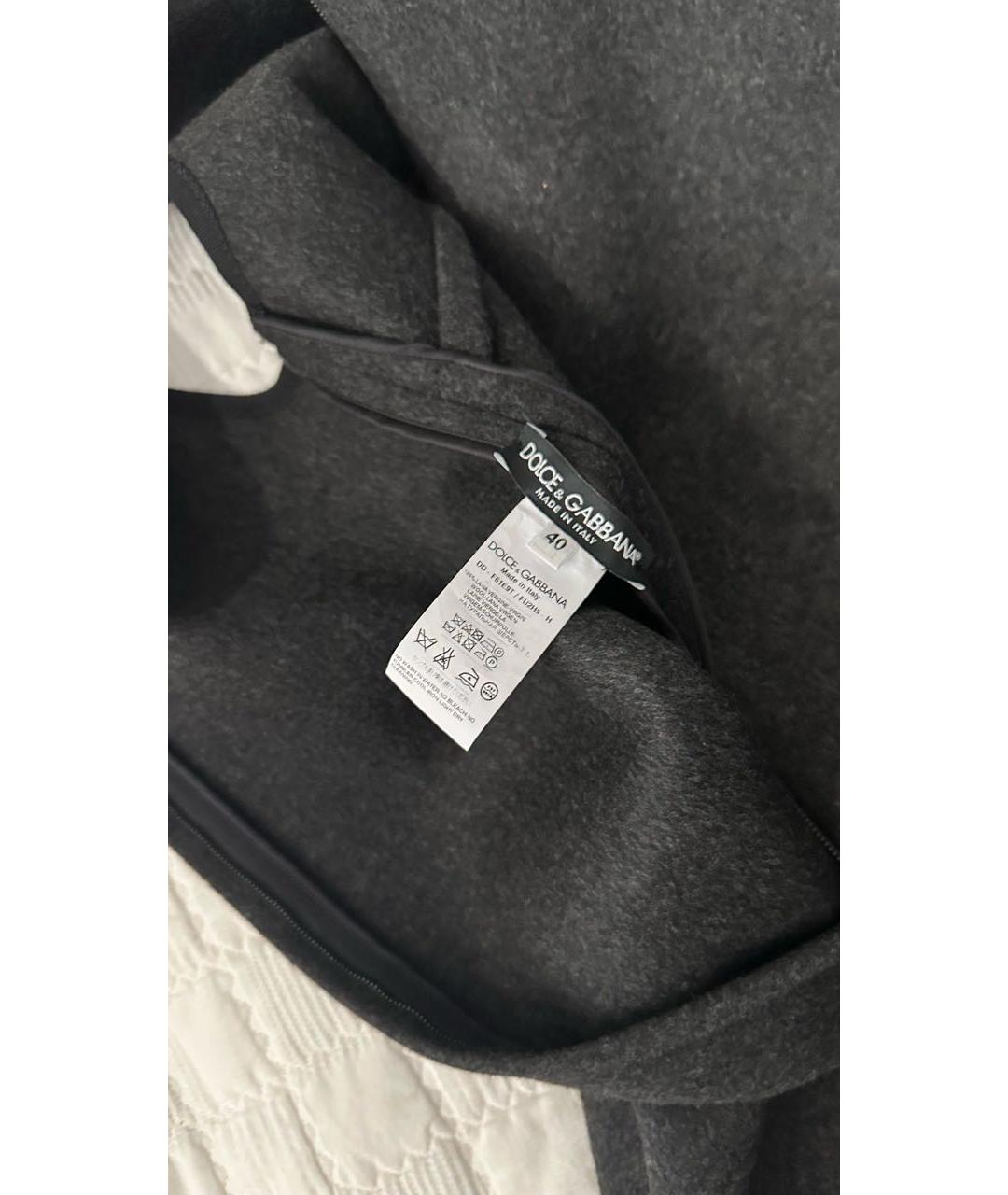 DOLCE&GABBANA Антрацитовое шерстяное повседневное платье, фото 6