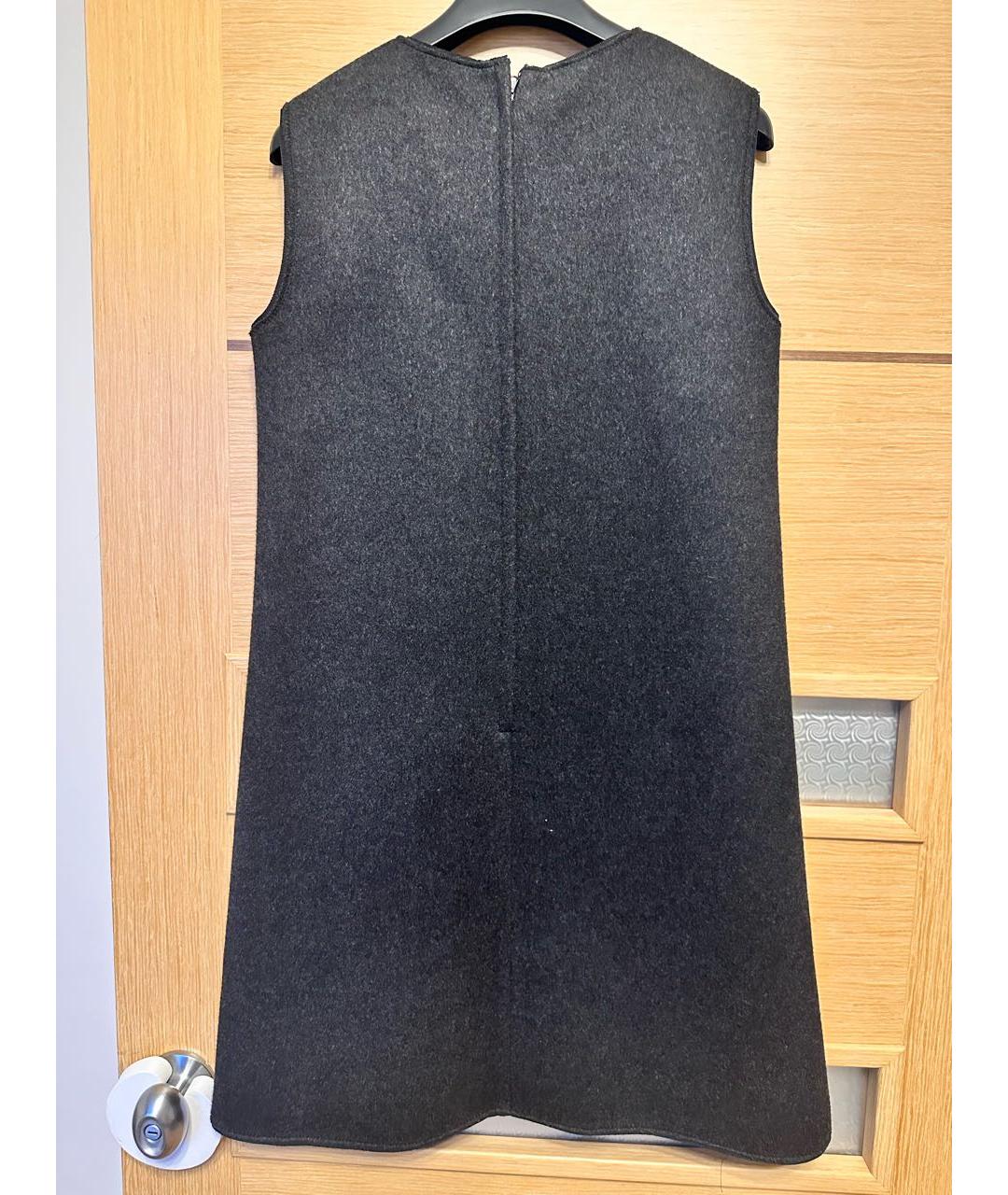 DOLCE&GABBANA Серое шерстяное повседневное платье, фото 2