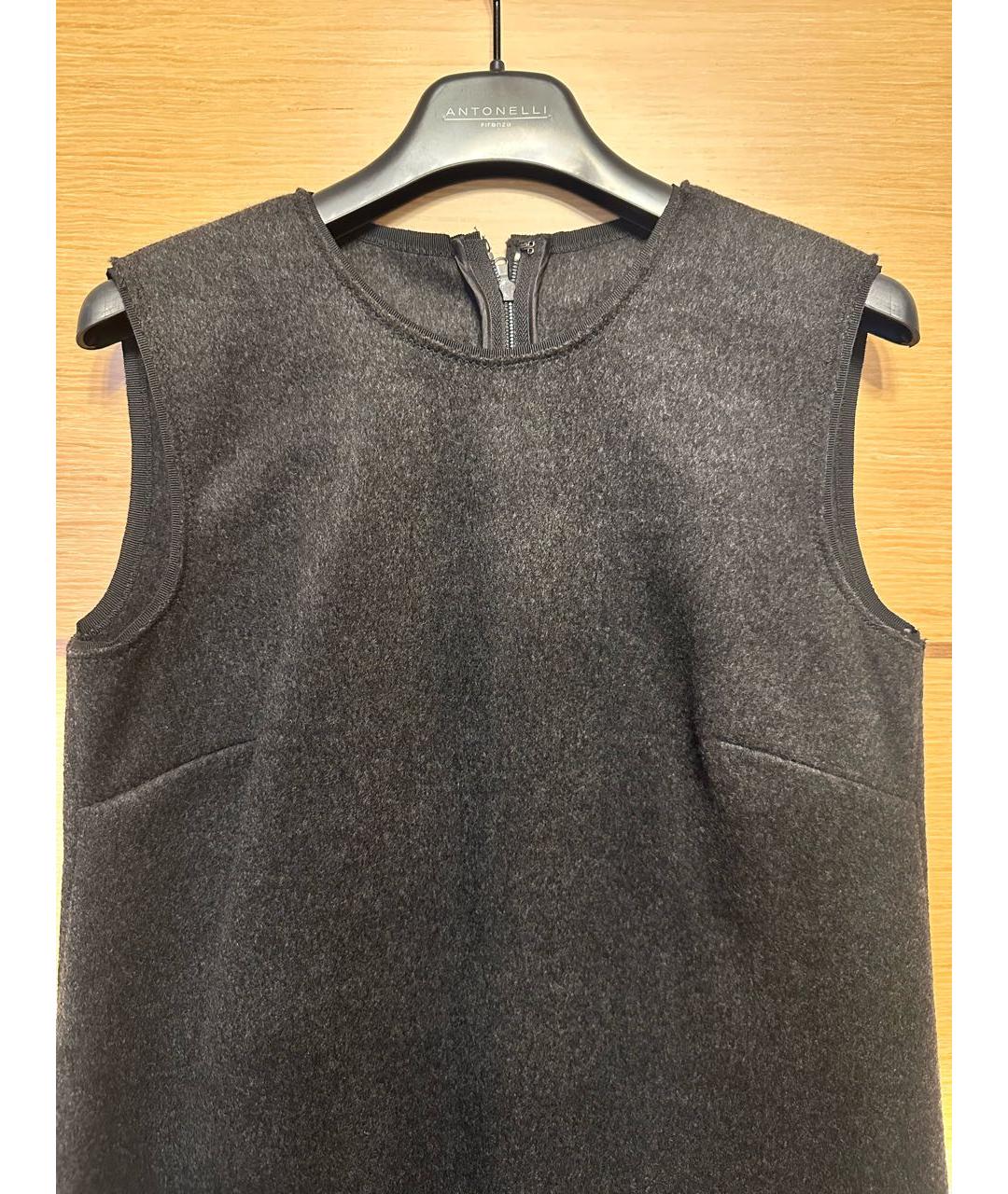 DOLCE&GABBANA Серое шерстяное повседневное платье, фото 3