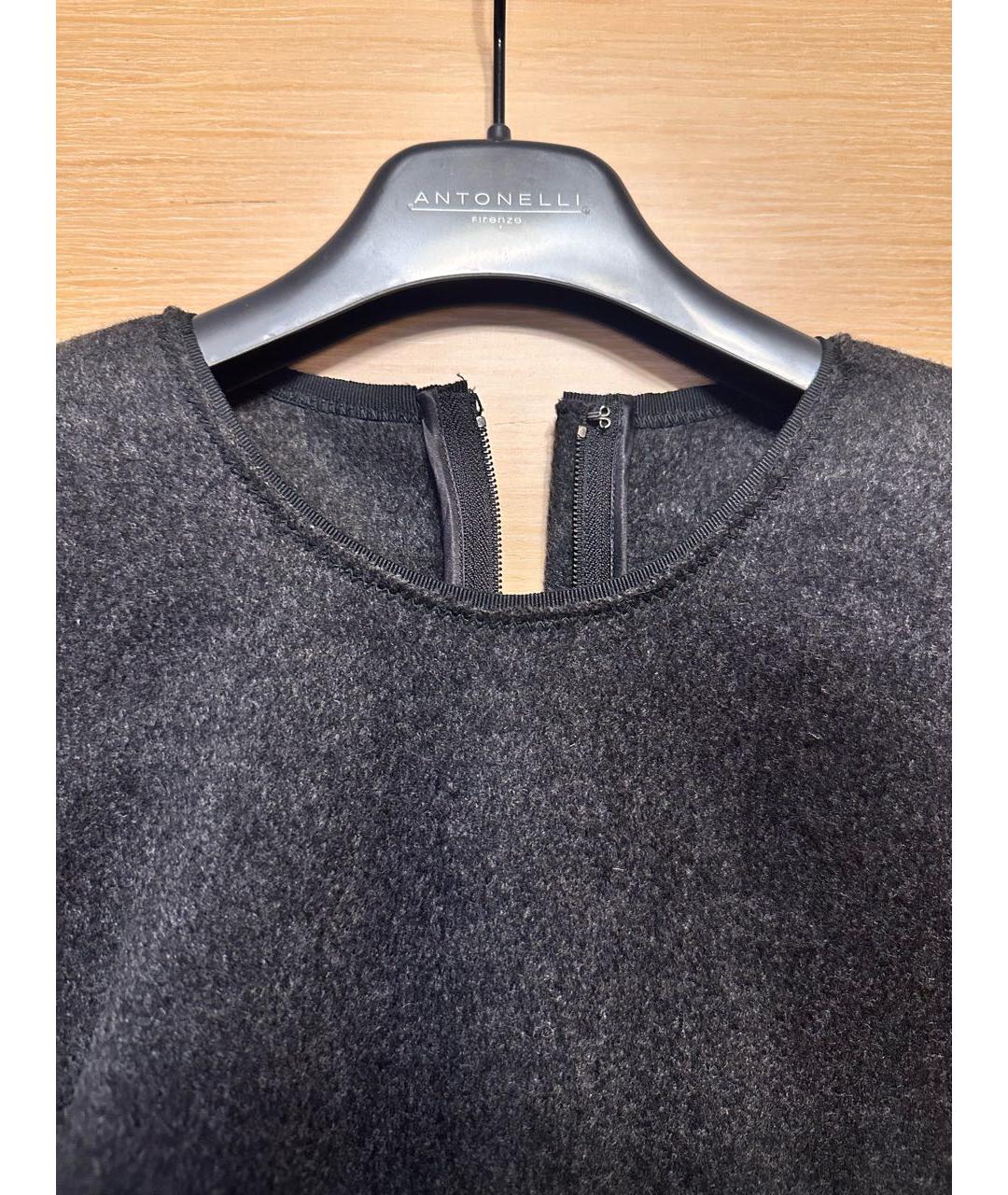 DOLCE&GABBANA Серое шерстяное повседневное платье, фото 4