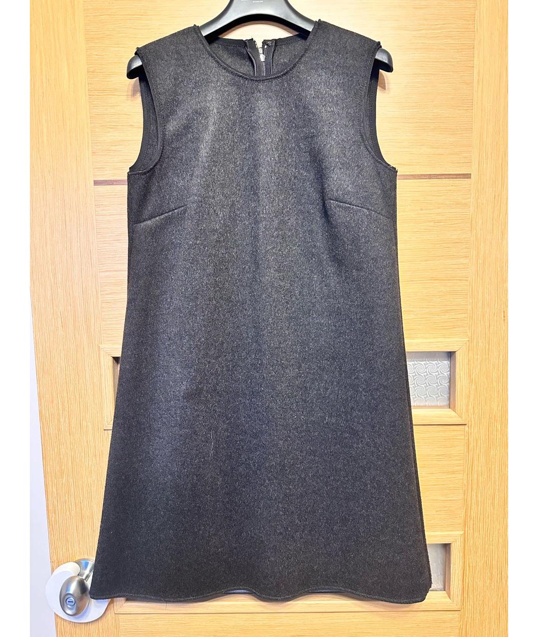 DOLCE&GABBANA Серое шерстяное повседневное платье, фото 8