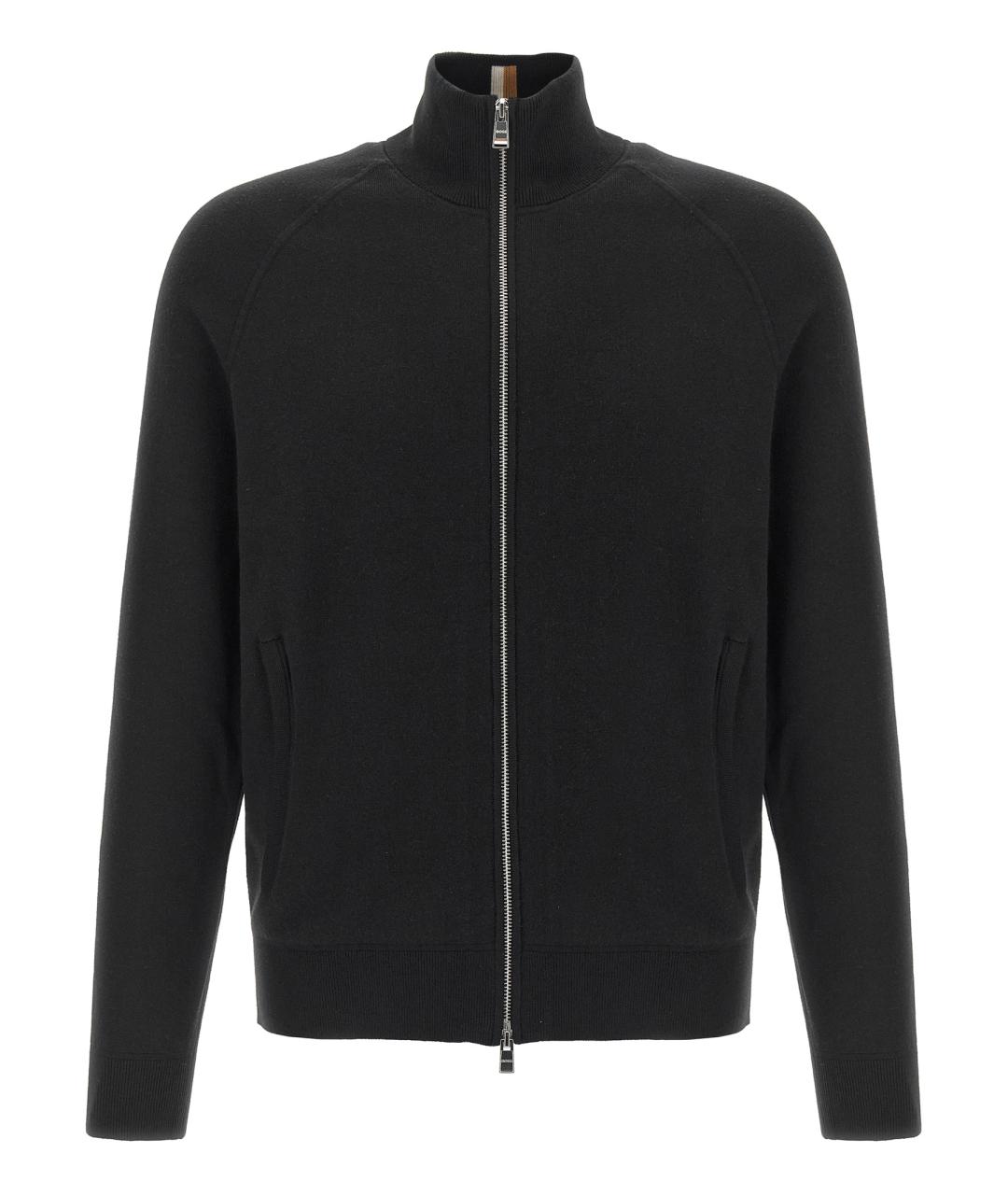 HUGO BOSS Черный хлопковый джемпер / свитер, фото 1