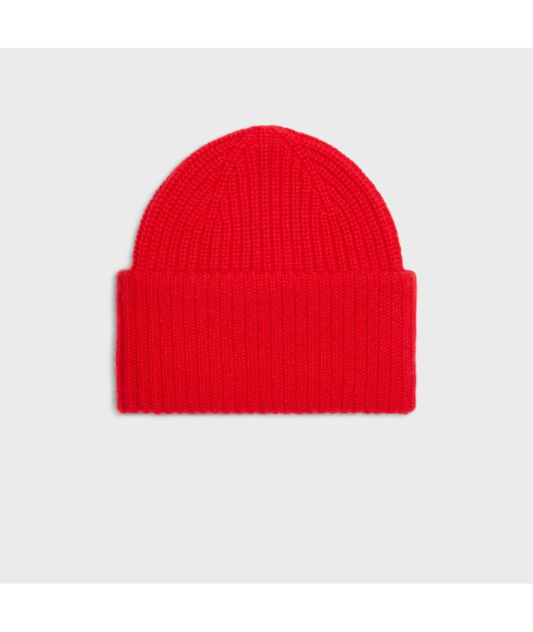 CELINE Красная кашемировая шапка, фото 2