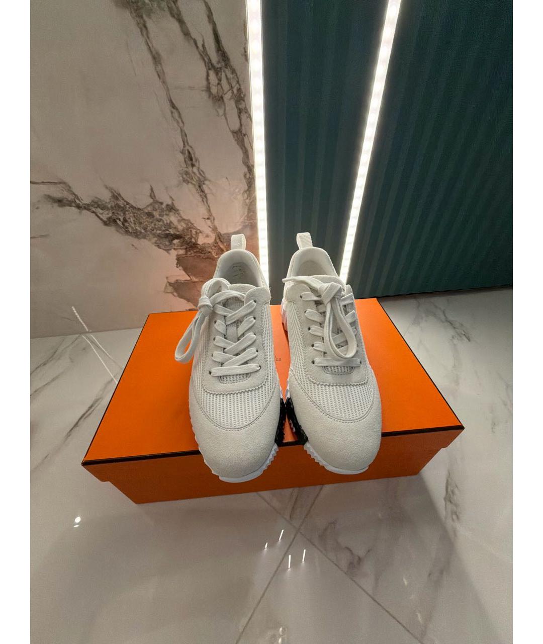 HERMES Бежевые кроссовки, фото 2