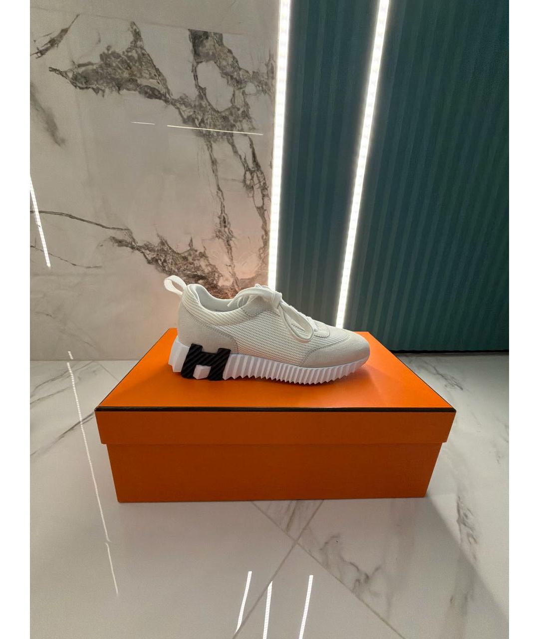 HERMES Бежевые кроссовки, фото 4