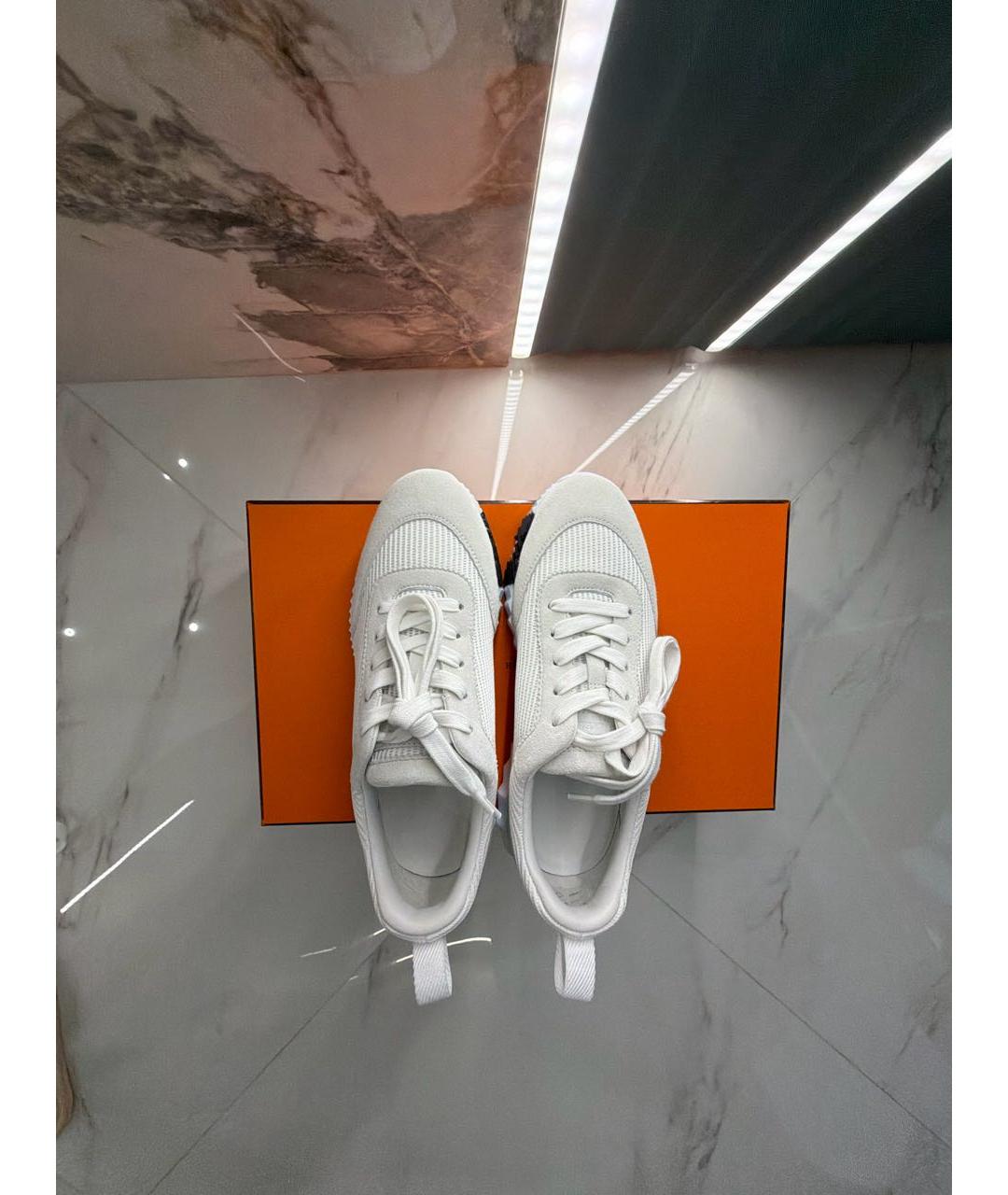 HERMES Бежевые кроссовки, фото 3