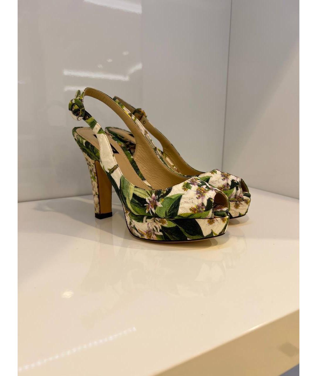 DOLCE&GABBANA Мульти замшевые босоножки, фото 2