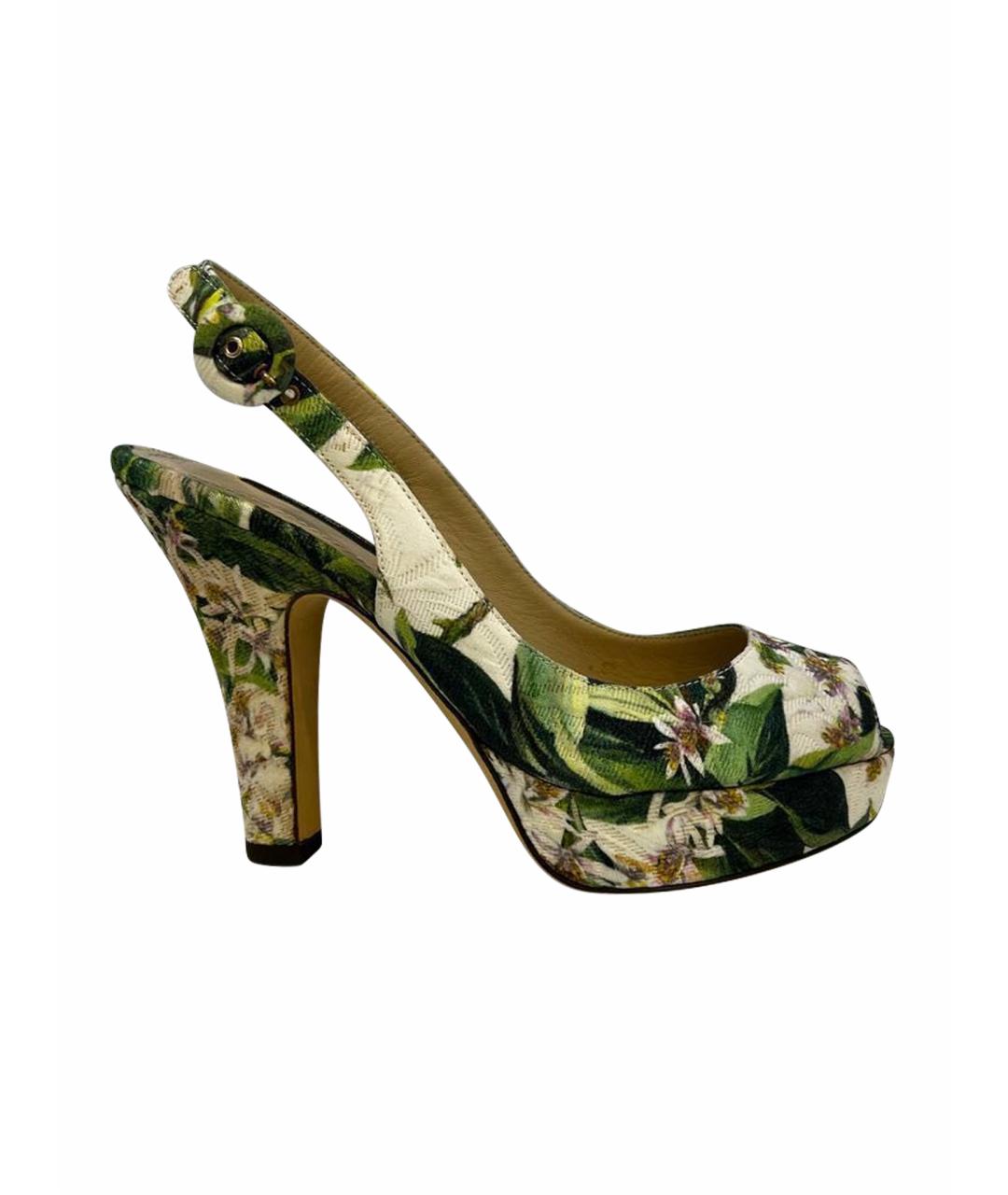 DOLCE&GABBANA Мульти замшевые босоножки, фото 1