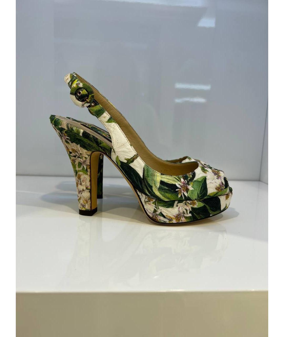 DOLCE&GABBANA Мульти замшевые босоножки, фото 4