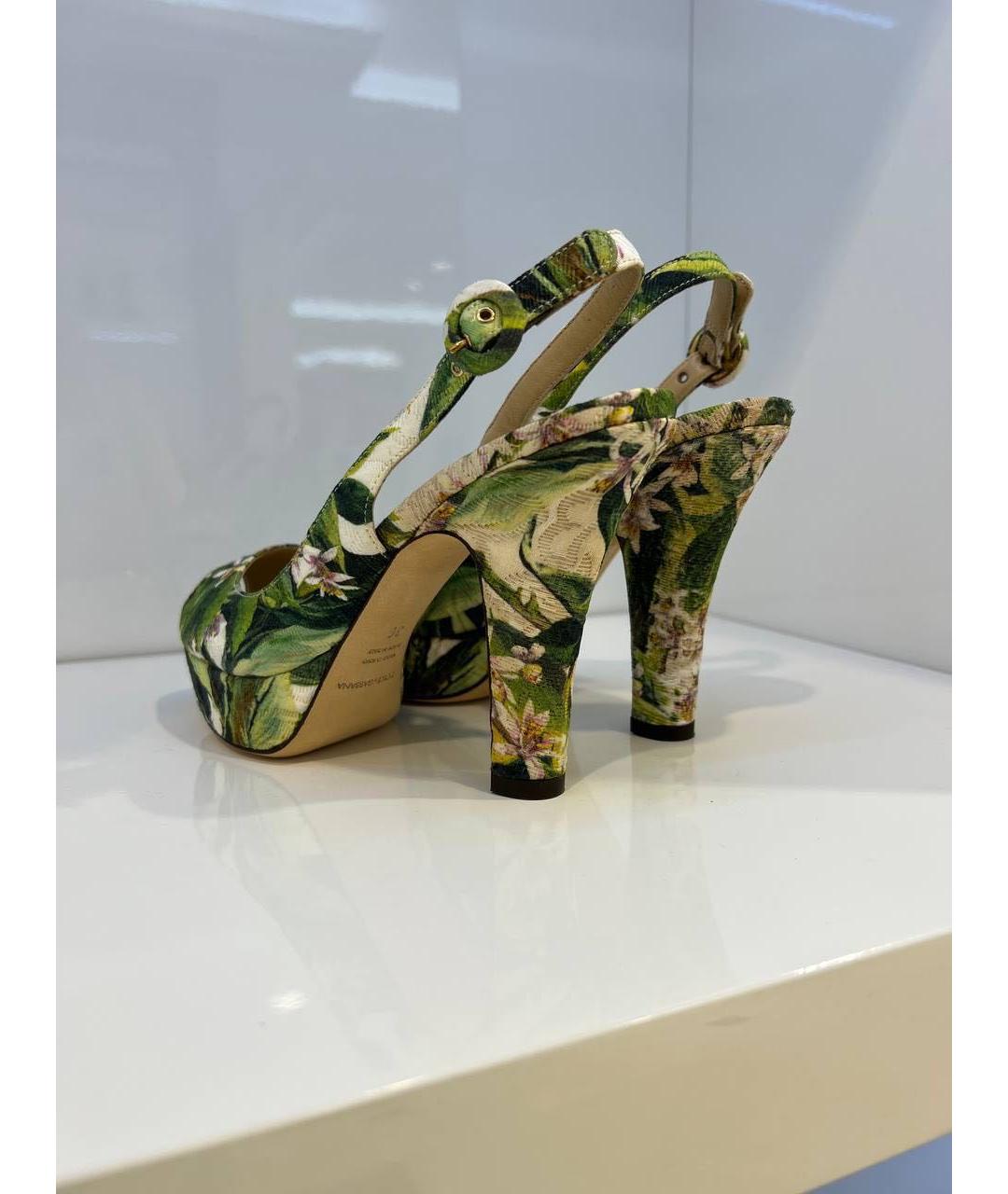 DOLCE&GABBANA Мульти замшевые босоножки, фото 3