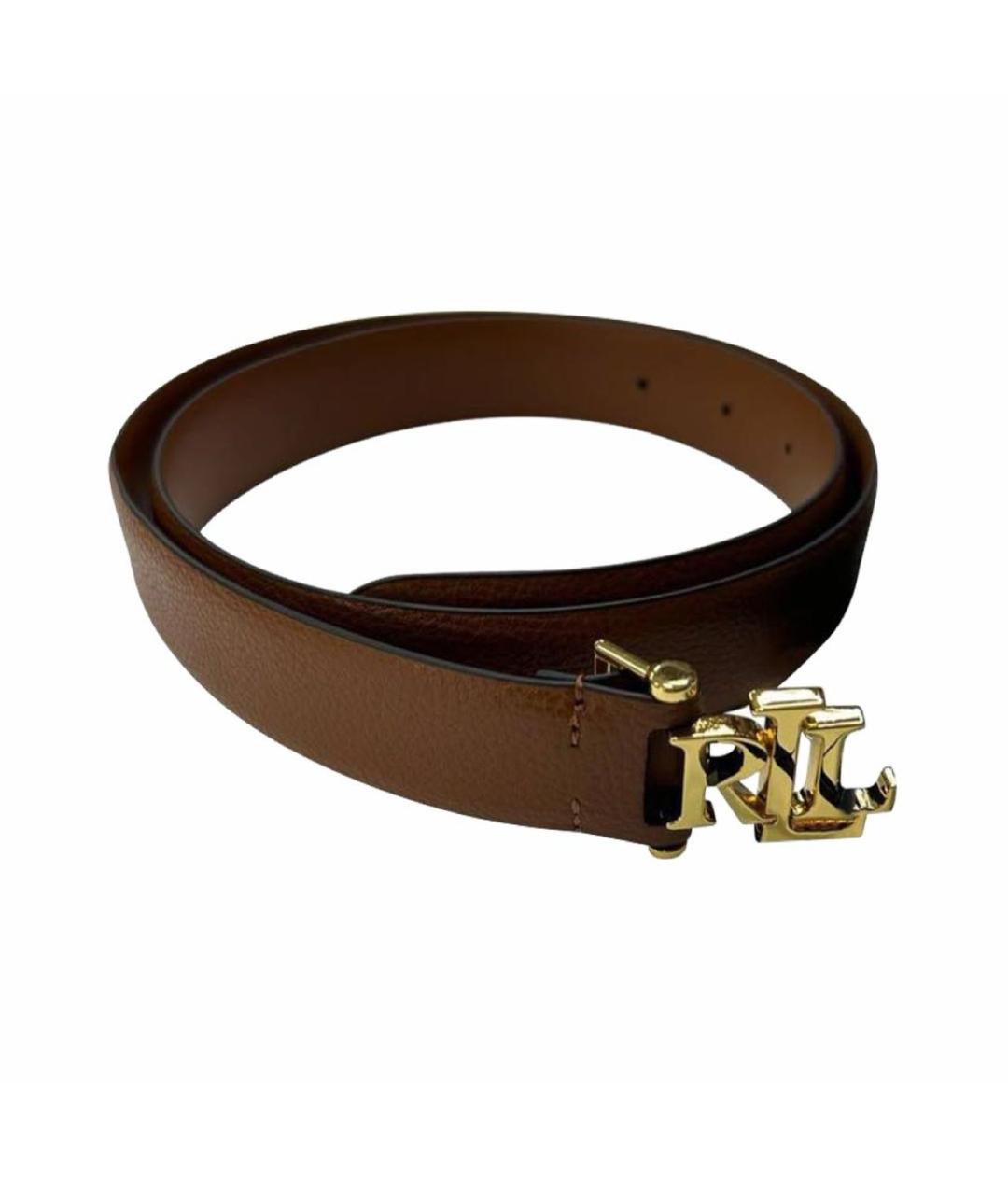 RALPH LAUREN Коричневый кожаный ремень, фото 5