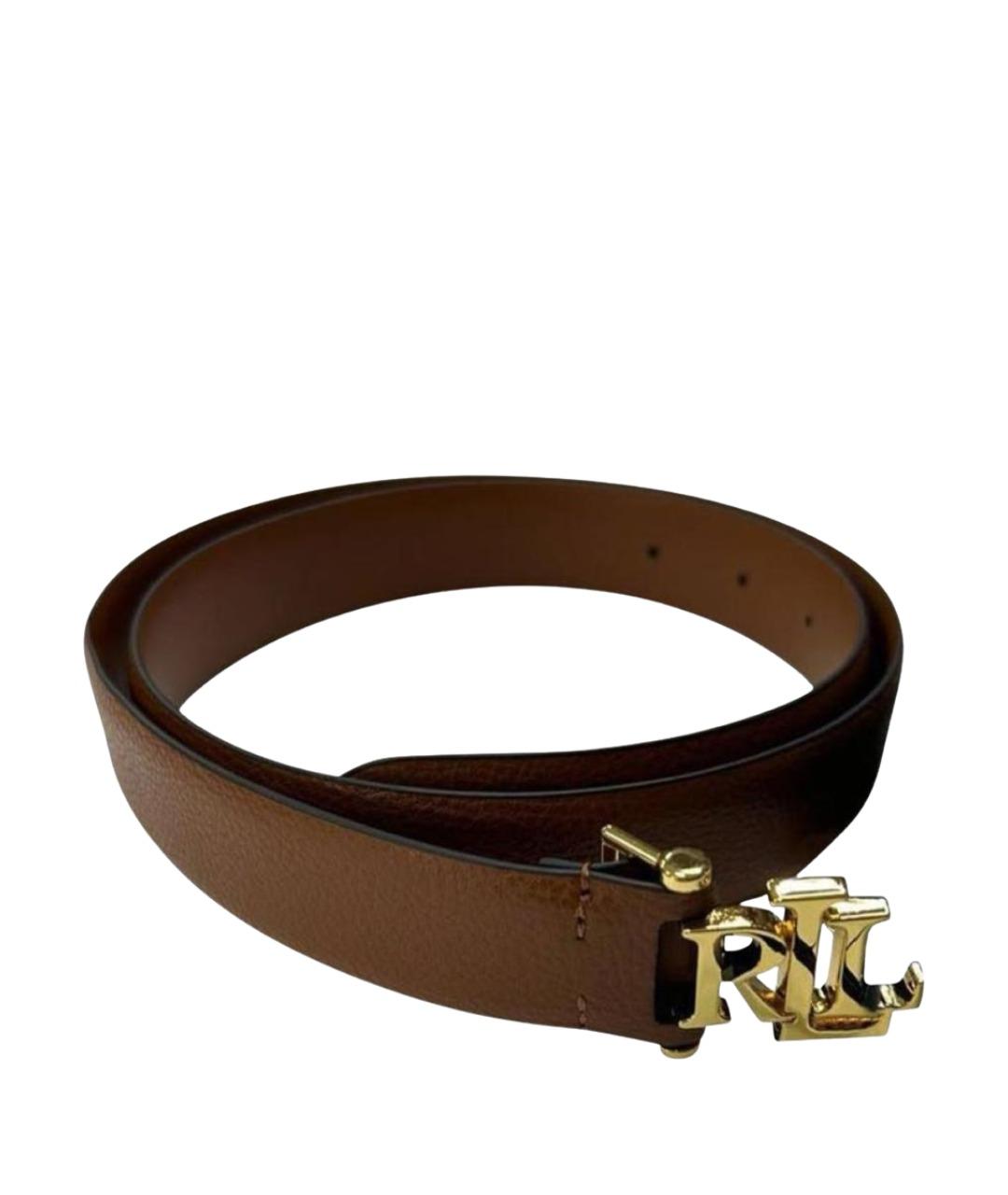 RALPH LAUREN Коричневый кожаный ремень, фото 6