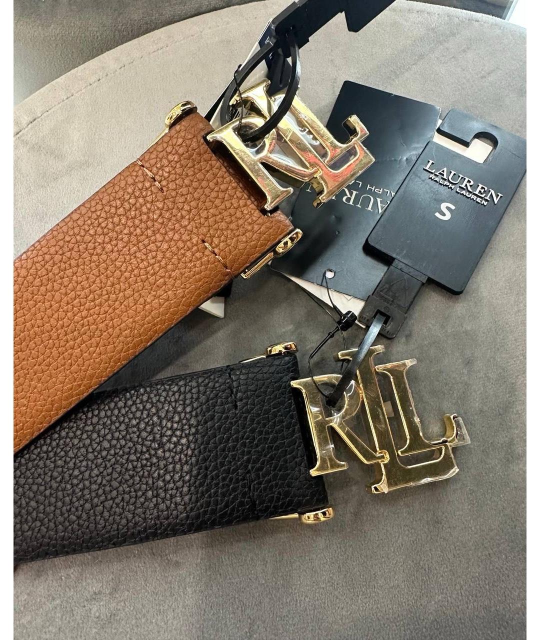 RALPH LAUREN Черный кожаный ремень, фото 3