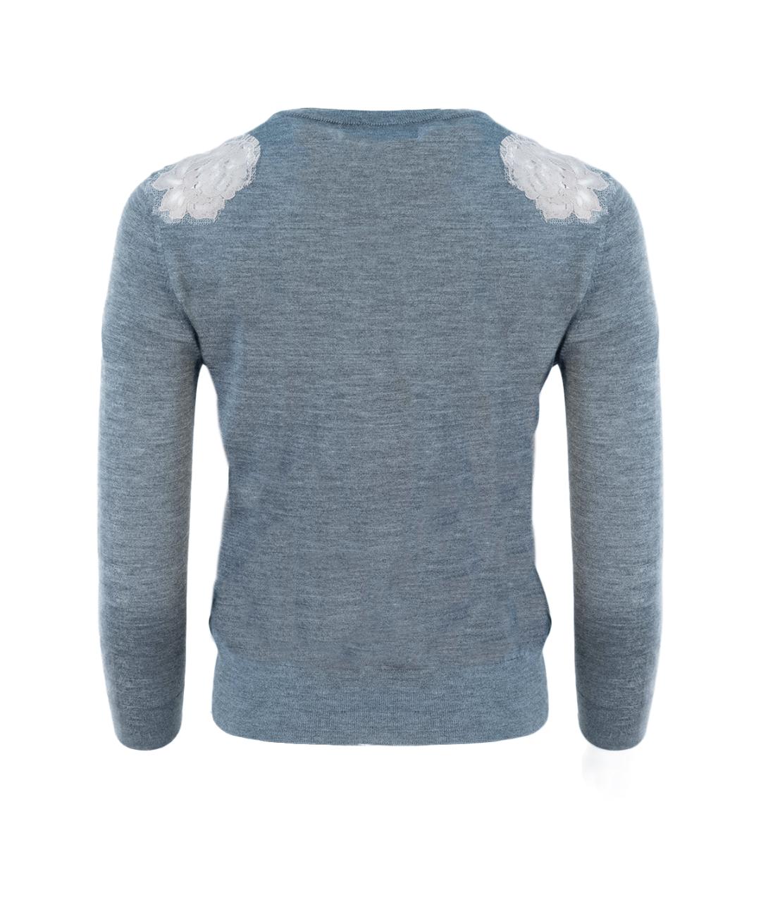 DOLCE&GABBANA Серый шерстяной джемпер / свитер, фото 2