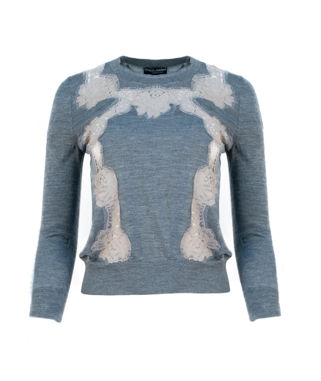 DOLCE&GABBANA Серый шерстяной джемпер / свитер, фото 1