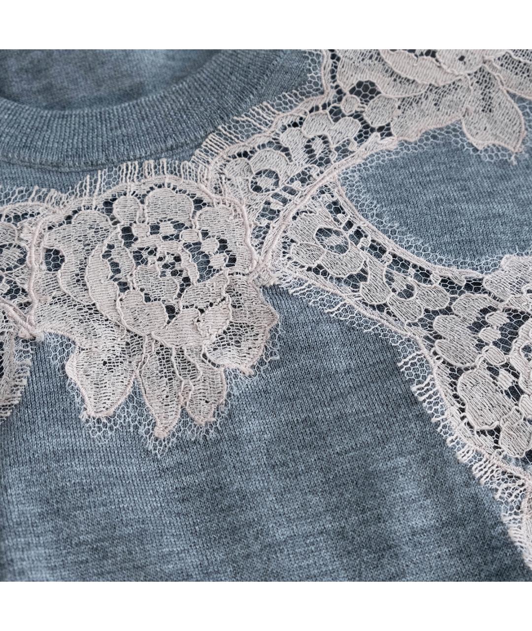 DOLCE&GABBANA Серый шерстяной джемпер / свитер, фото 4