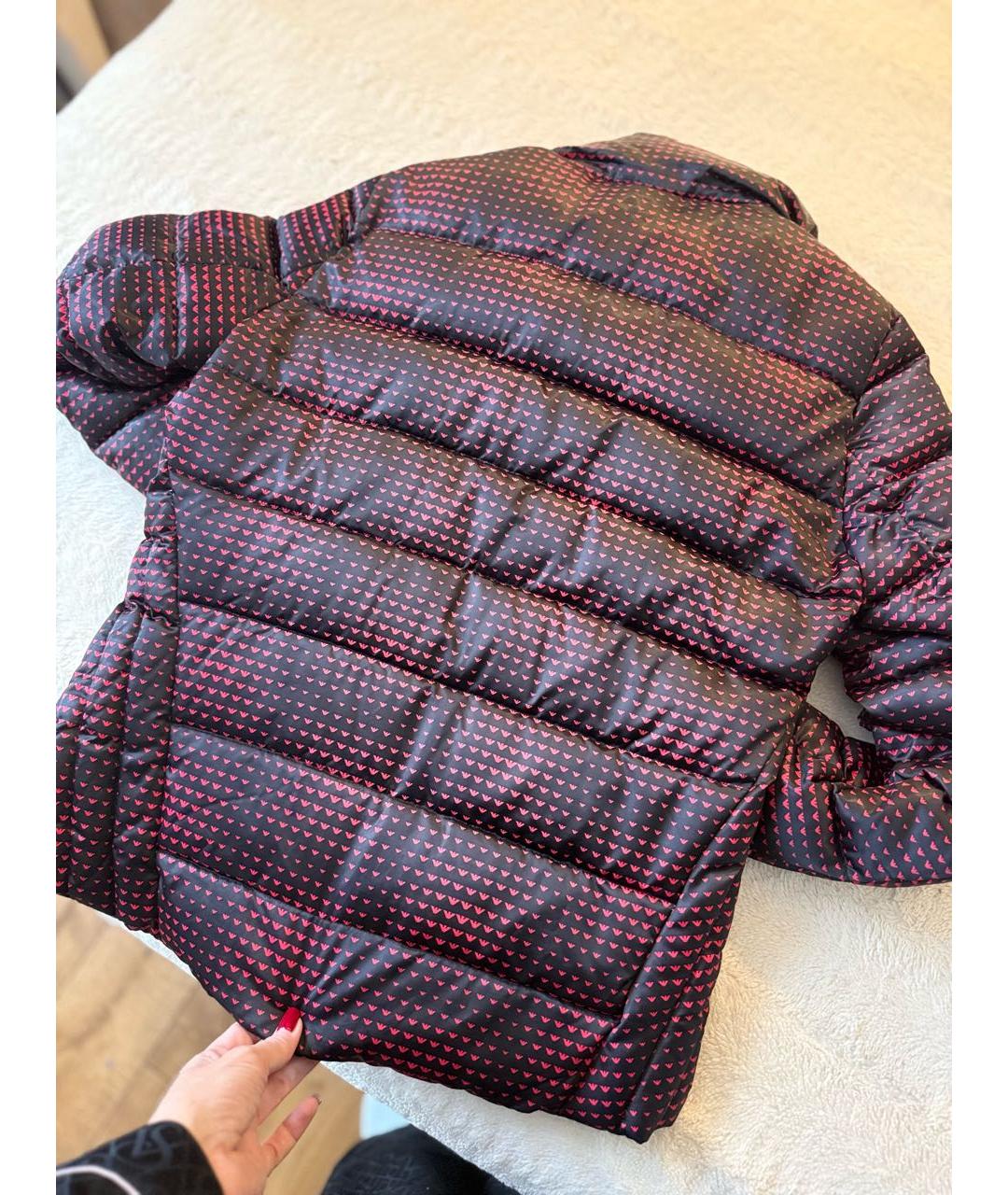 ARMANI JEANS Черный полиэстеровый пуховик, фото 2