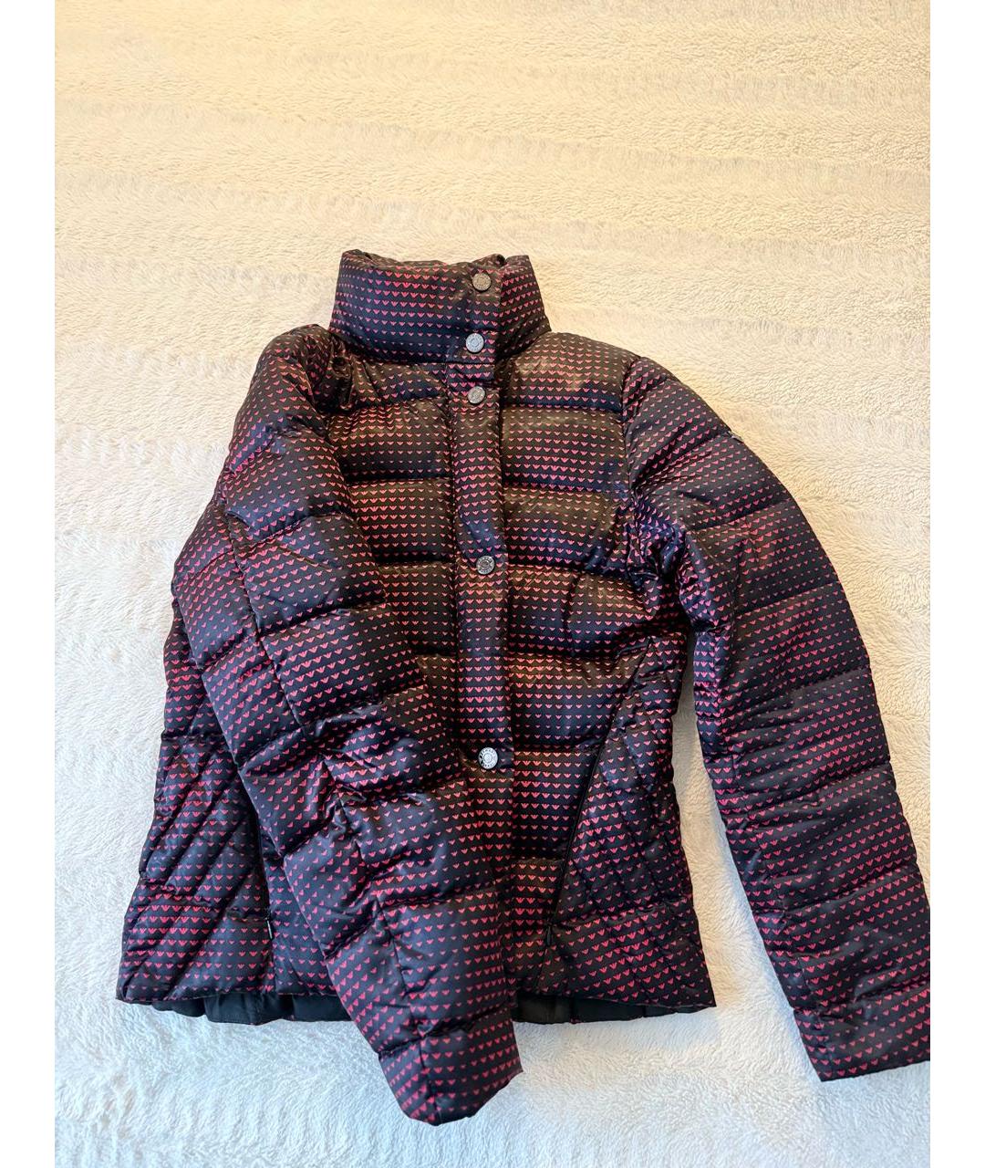 ARMANI JEANS Черный полиэстеровый пуховик, фото 9